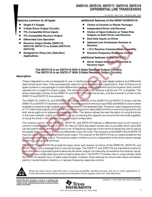 SN75116D datasheet  